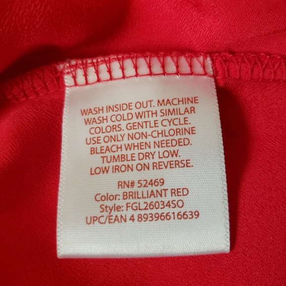 Faded Glory Red Tank Size 8-10 - Picture 4 of 4